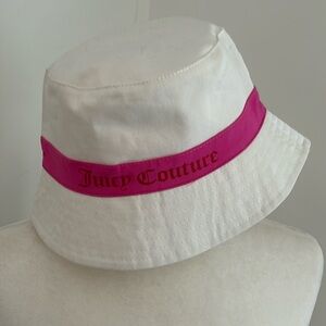Juicy Couture Cream/Pink Cotton Bucket Hat